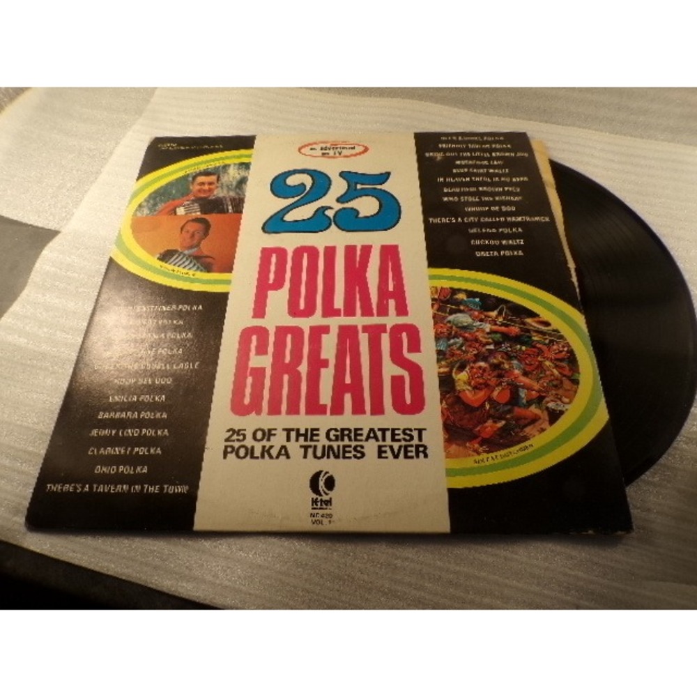 25 Polka Greats Vol 1 K-Tel Vinyl LP Record NC 420 Various Artists 33 RPM 12"